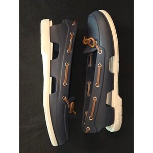 Crocs Women's Navy Blue Coastal Boat Shoe Sling‎ back Slip On Loafer Size 10